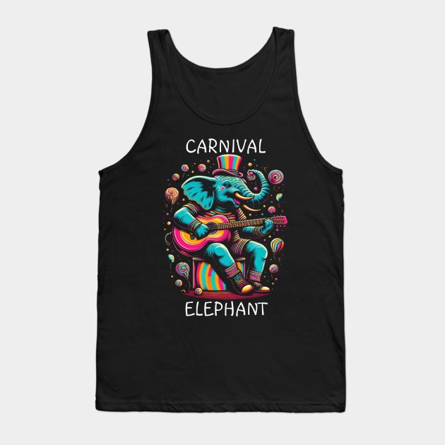 Musical elephant plays guitar Tank Top by coollooks